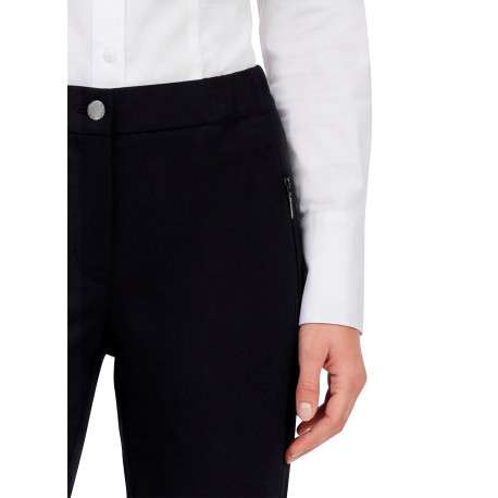 Pantalon chino noir à coupe slim avec des poches zippées sur les hanches - Image 5