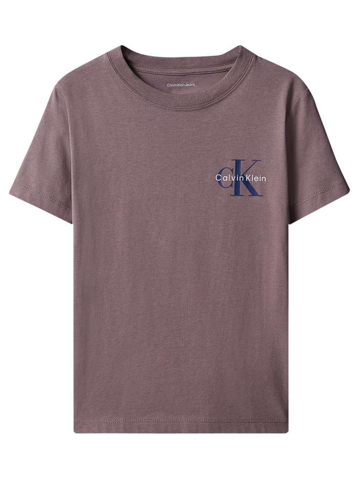 T-shirt violet en coton à...