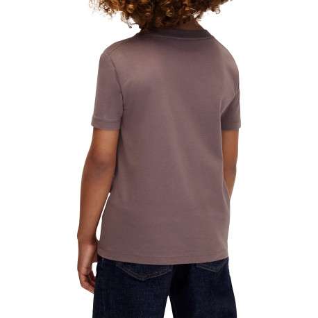 T-shirt violet en coton à col rond ras-de-cou pourvu d'une coupe droite - Image 2