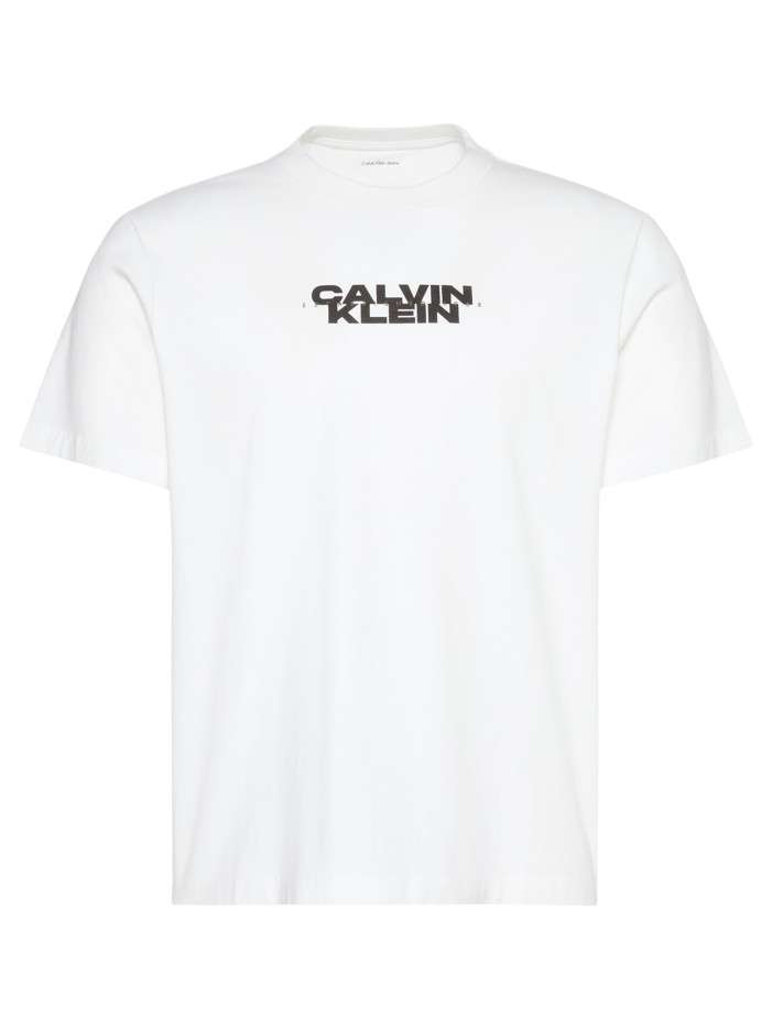 T-shirt blanc à imprimé...