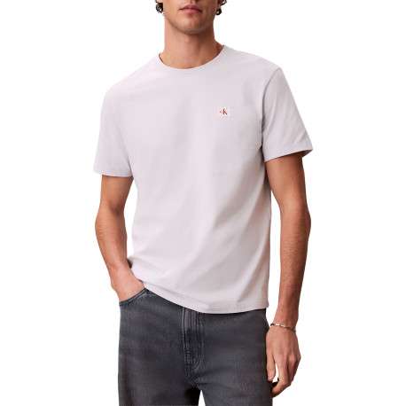 T-shirt blanc à col rond ras-de-cou en coton pourvu d'une coupe droite - Image 3