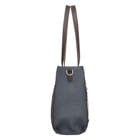 Sac à main porté épaule marine pourvu d'une bandoulière amovible - Image 3
