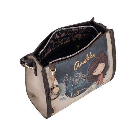 Sac à bandoulière marine à motifs pourvu d'une bandoulière réglable - Image 4