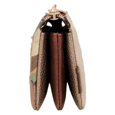 Porte-monnaie beige pourvu de multiples compartiments de rangement - Image 3
