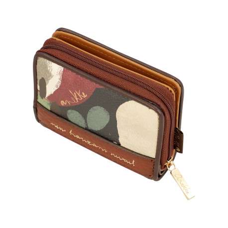 Portefeuille multicolore zippé pourvu d'une fermeture à bouton pression - Image 4