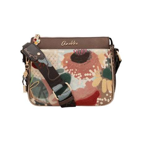 Sac à bandoulière multicolore pourvu d'une large bandoulière réglable