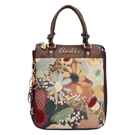 Sac à dos multicolore pourvu de larges bretelles à dos amovibles