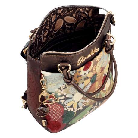 Sac à dos multicolore pourvu de larges bretelles à dos amovibles - Image 3