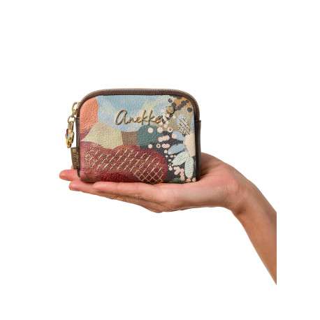 Porte-monnaie multicolore à motifs pourvu d'une fermeture zippée - Image 6