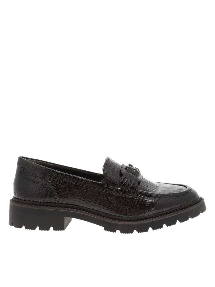 Mocassins marron à talon...