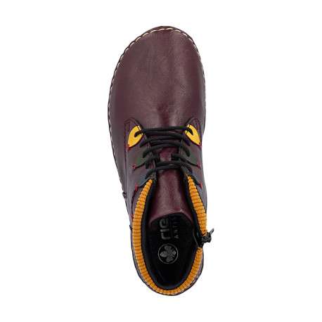 Sneakers violettes à talon plat pourvues de lacets et d'un zip latéral - Image 5