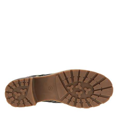 Bottines en cuir vertes à talon décroché bas pourvues d'un zip latéral - Image 6