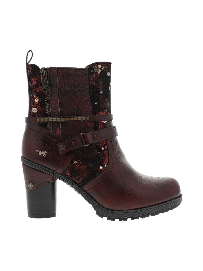 Bottines bordeaux à talon...