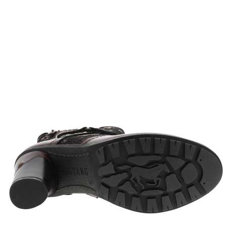 Bottines bordeaux à talon décroché haut pourvues d'une fermeture zippée latérale - Image 6