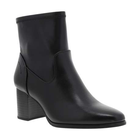 Boots noir avec un talon décroché moyen munies d'un zip latéral - Image 2