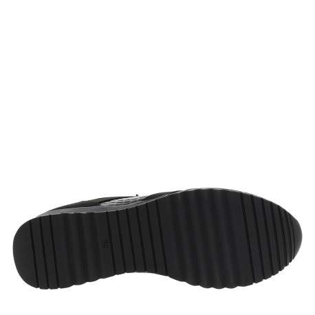 Baskets running noir vernies à talon plat dotées de lacets et d'un zip latéral - Image 6