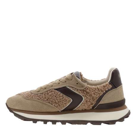 Baskets running Clodette Nairobi/Serraje en cuir camel à talon plat - Image 3
