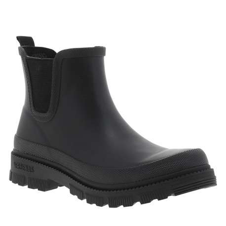 Bottines Lua Smooth noires à talon décroché bas pourvues de goussets élastiqués - Image 2