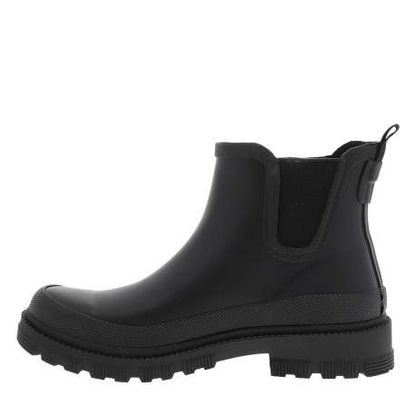 Bottines Lua Smooth noires à talon décroché bas pourvues de goussets élastiqués - Image 3