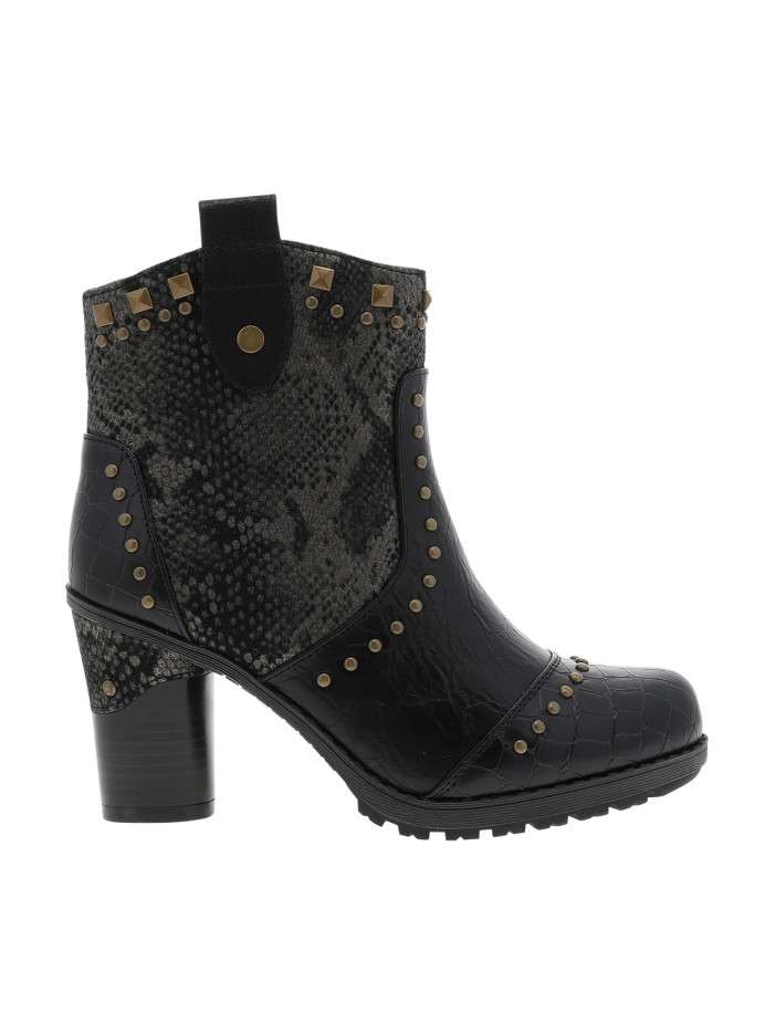 Boots noir à talon décroché...