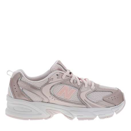 Baskets multisport 530 rose brillant à talon plat dotées de lacets ronds
