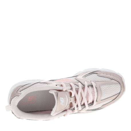 Baskets multisport 530 rose brillant à talon plat dotées de lacets ronds - Image 5
