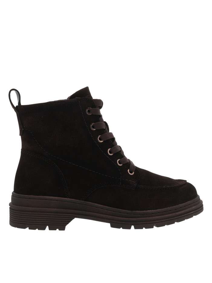 Bottines en cuir chocolat à...