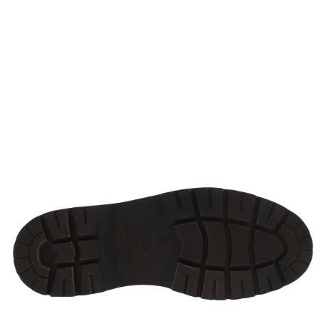 Bottines en cuir chocolat à talon décroché bas pourvues de lacets et d'un zip - Image 6