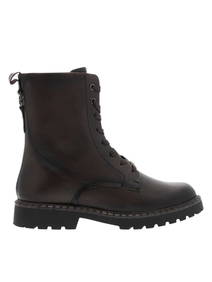 Bottines en cuir marron à...