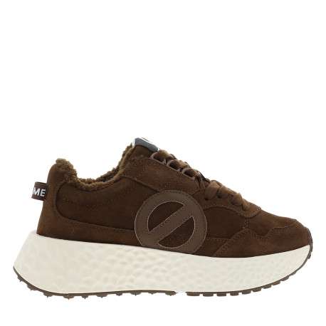Baskets Carter Jogger en cuir marron à talon compensé bas pourvues de lacets