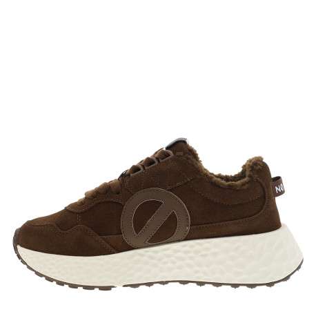 Baskets Carter Jogger en cuir marron à talon compensé bas pourvues de lacets - Image 3