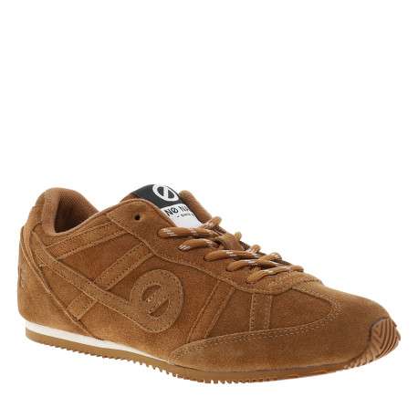 Tennis Evo Run en cuir camel à talon plat pourvues de lacets bicolores - Image 2