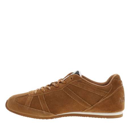 Tennis Evo Run en cuir camel à talon plat pourvues de lacets bicolores - Image 3