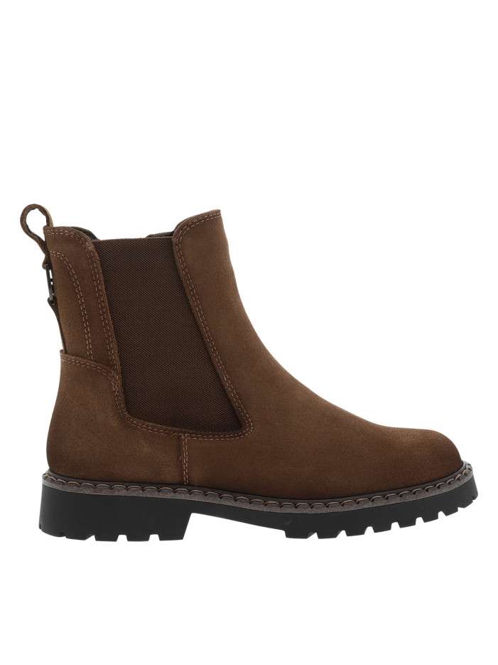 Bottines en cuir marron à...