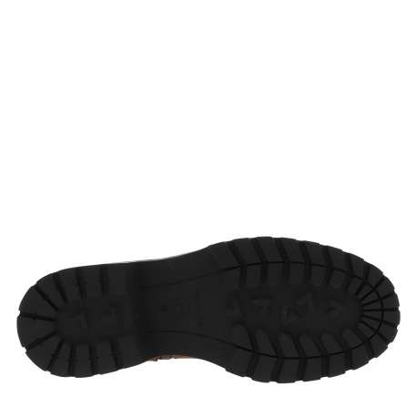 Bottines en cuir marron à talon décroché bas pourvues d'un zip latéral - Image 6