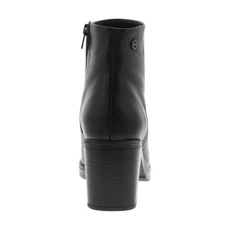Boots en cuir noir à talon décroché haut dotées d'un zip latéral de fermeture - Image 4
