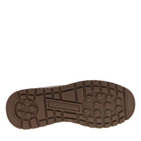 Bottines brun à talon plat munies de lacets et d'un zip latéral - Image 6