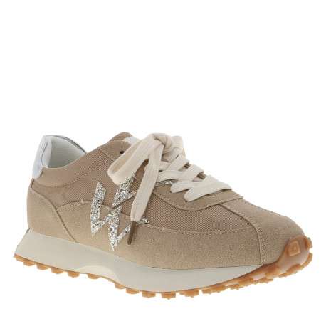 Baskets running Flow Initials beiges à talon plat munies du logo brillant - Image 2