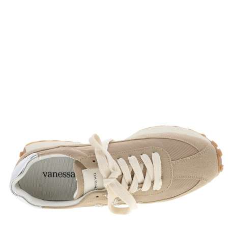 Baskets running Flow Initials beiges à talon plat munies du logo brillant - Image 5