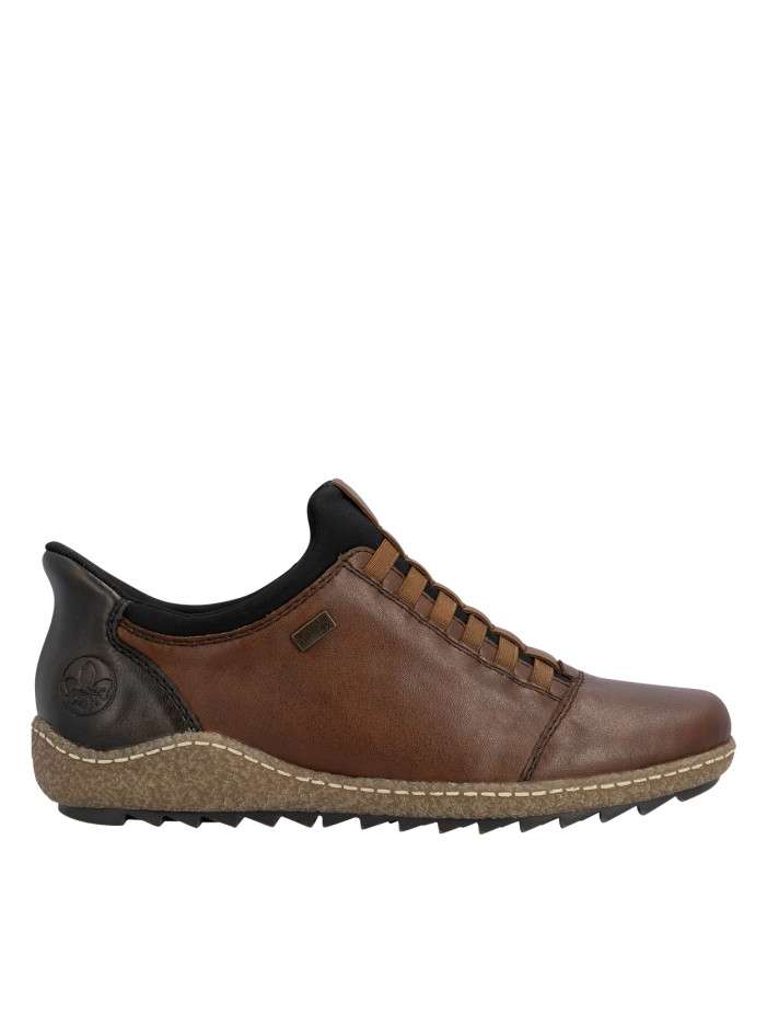 Sneakers en cuir cognac à...