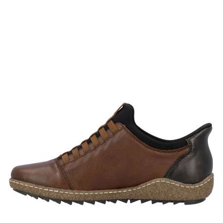 Sneakers en cuir cognac à talon plat pourvues d'une fermeture slip-on - Image 3