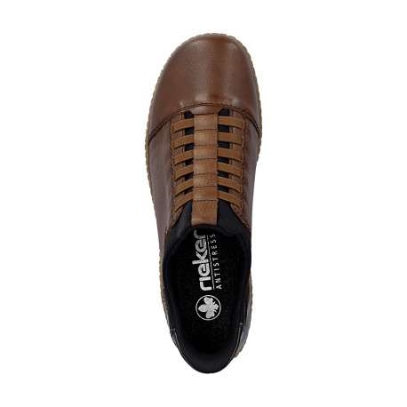 Sneakers en cuir cognac à talon plat pourvues d'une fermeture slip-on - Image 5