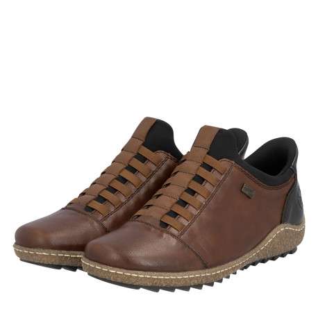 Sneakers en cuir cognac à talon plat pourvues d'une fermeture slip-on - Image 7