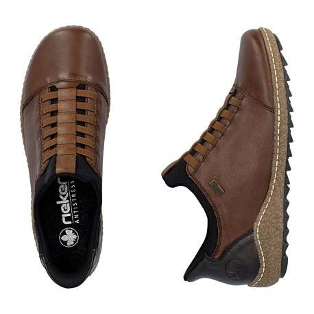Sneakers en cuir cognac à talon plat pourvues d'une fermeture slip-on - Image 8