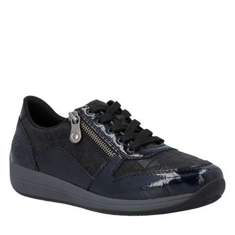 Sneakers noires à talon plat pourvues d'une fermeture à lacets - Image 2