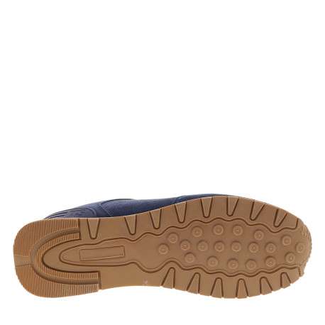 Baskets avec un revêtement en cuir nubuck bleu pourvu d'un talon plat - Image 6