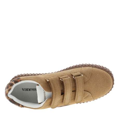 Tennis Maggie Originals camel à talon plat munies de 3 bandes auto-agrippantes - Image 5