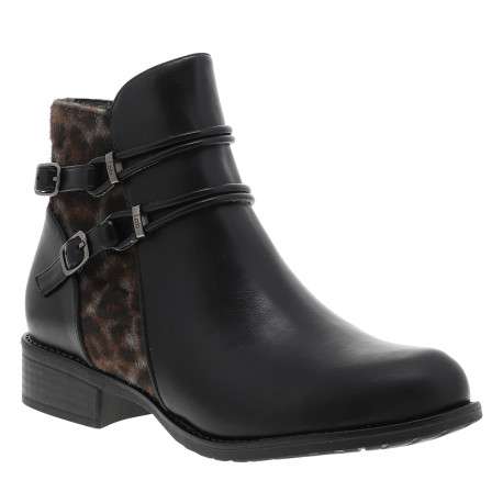 Bottines Maram léopard à talon décroché bas pourvues d'un zip latéral - Image 2