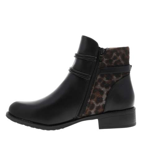 Bottines Maram léopard à talon décroché bas pourvues d'un zip latéral - Image 3