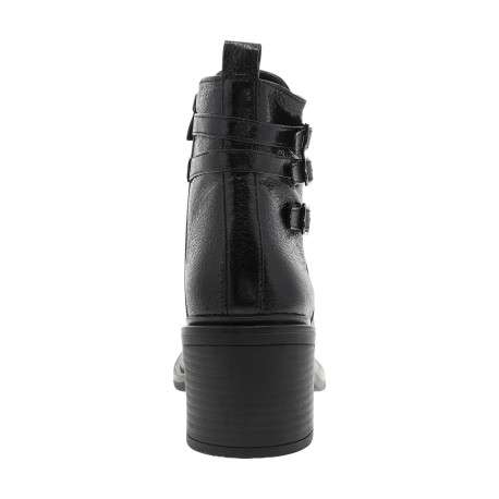 Bottines Palma vernies noires à talon décroché moyen pourvues d'un zip latéral - Image 4